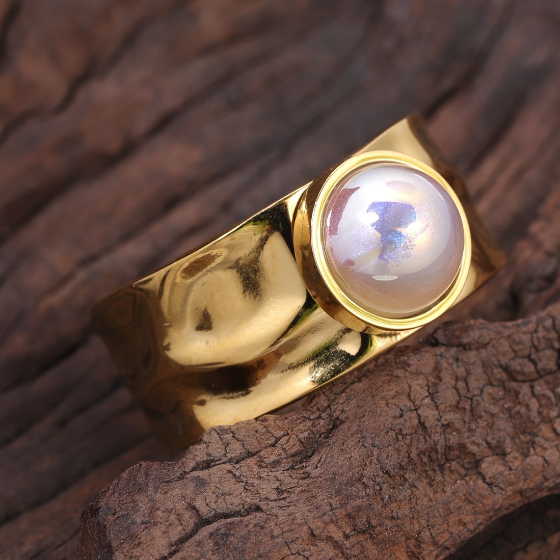 Summer Chunky Stainless Steel Ring Women Accessories